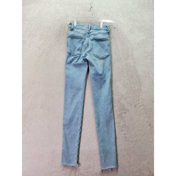 We The Free Jeans Womens 24 Blue Denim Pockets Acid Wash Skinny‎ Leg Flat Front - Picture 2 of 8